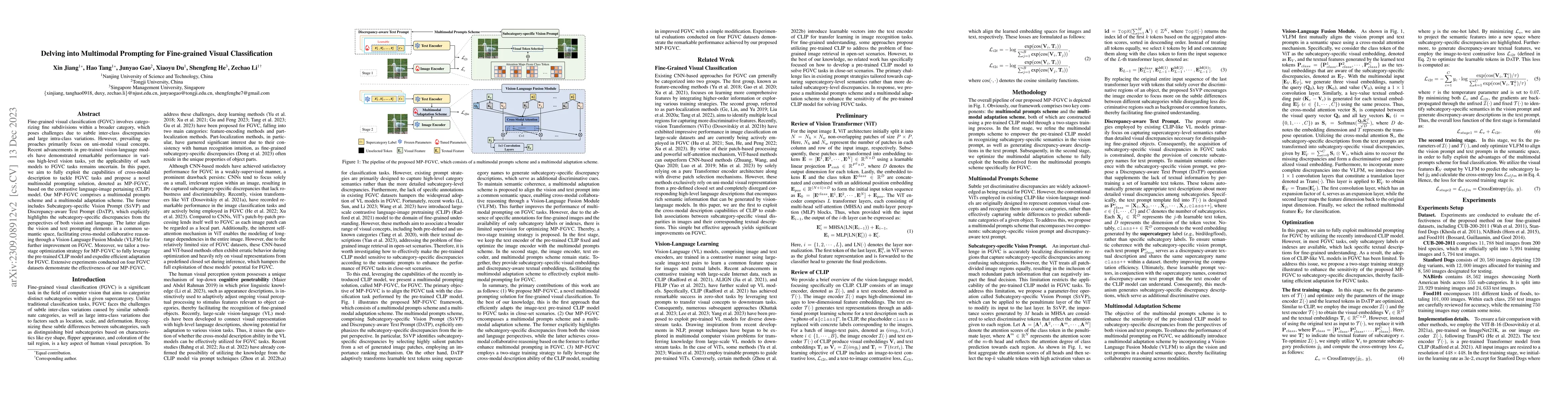 Thumbnail for Delving into Multimodal Prompting for Fine-grained Visual Classification
