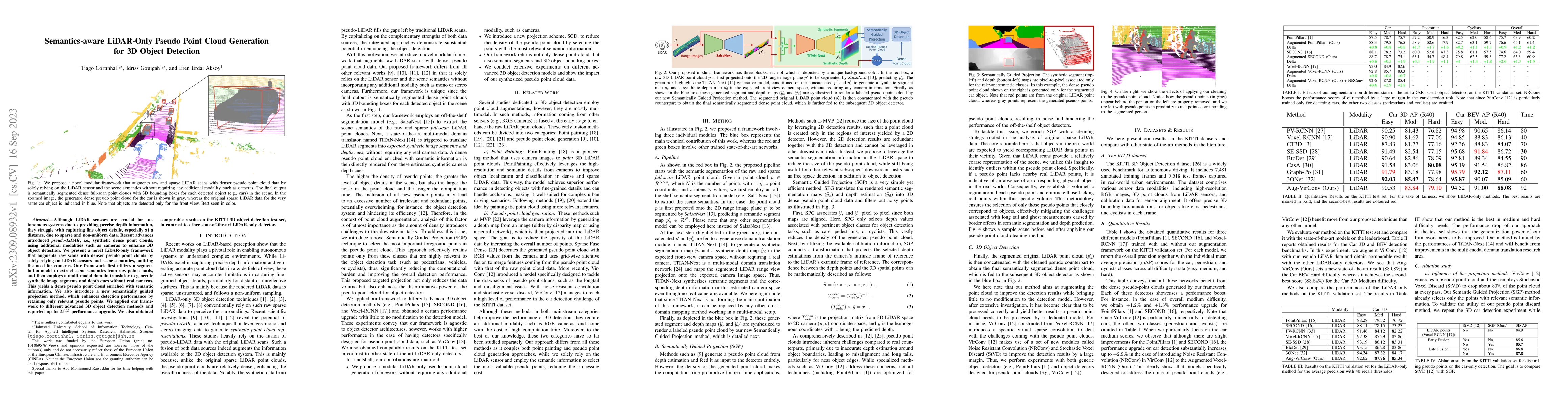 Thumbnail for Semantics-aware LiDAR-Only Pseudo Point Cloud Generation for 3D Object
  Detection