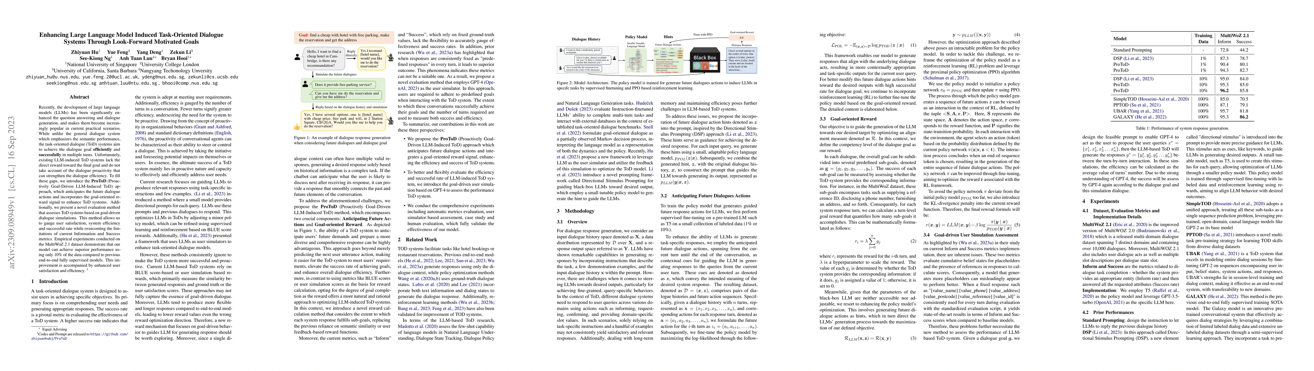 Thumbnail for Enhancing Large Language Model Induced Task-Oriented Dialogue Systems
  Through Look-Forward Motivated Goals