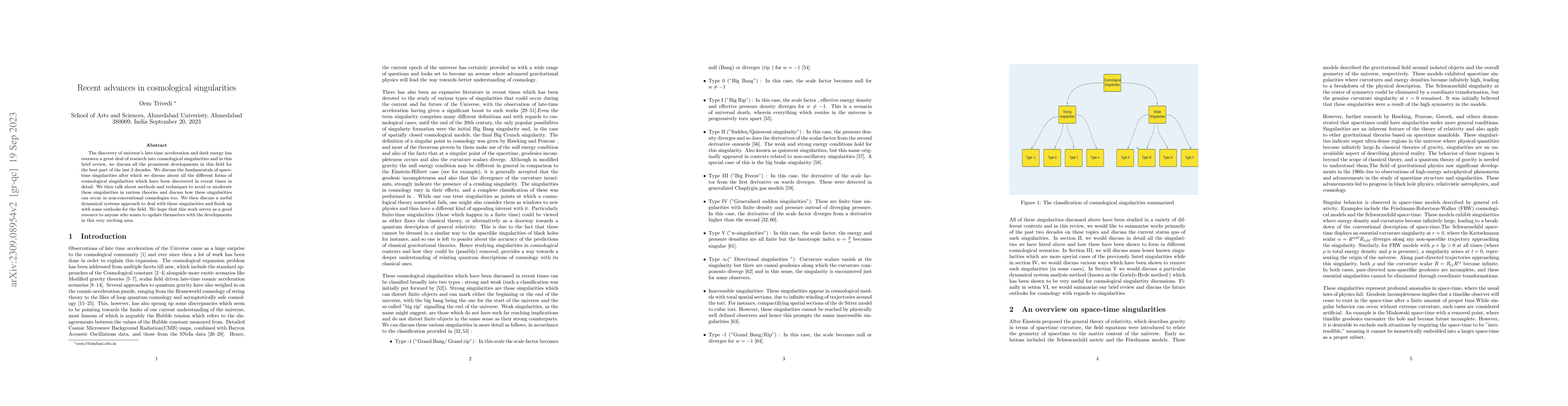 Thumbnail for Recent advances in cosmological singularities