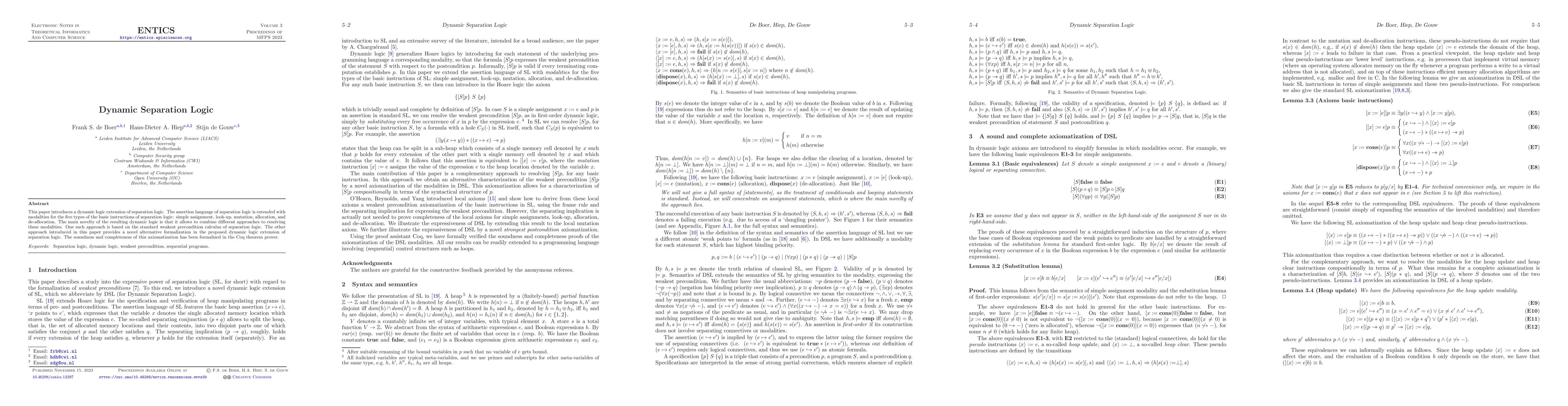 Thumbnail for Dynamic Separation Logic