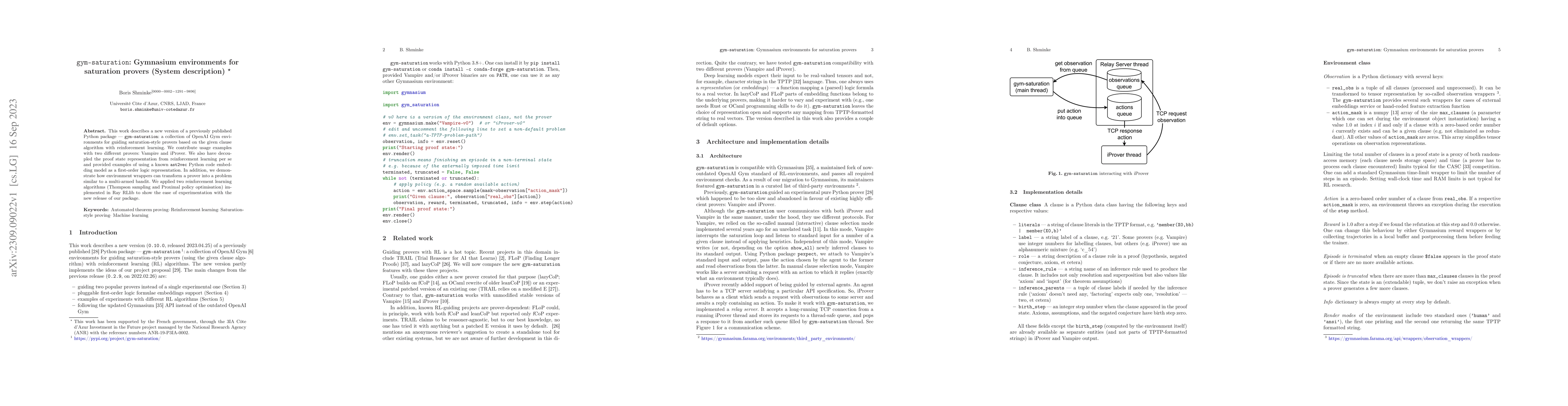 Thumbnail for gym-saturation: Gymnasium environments for saturation provers (System
  description)