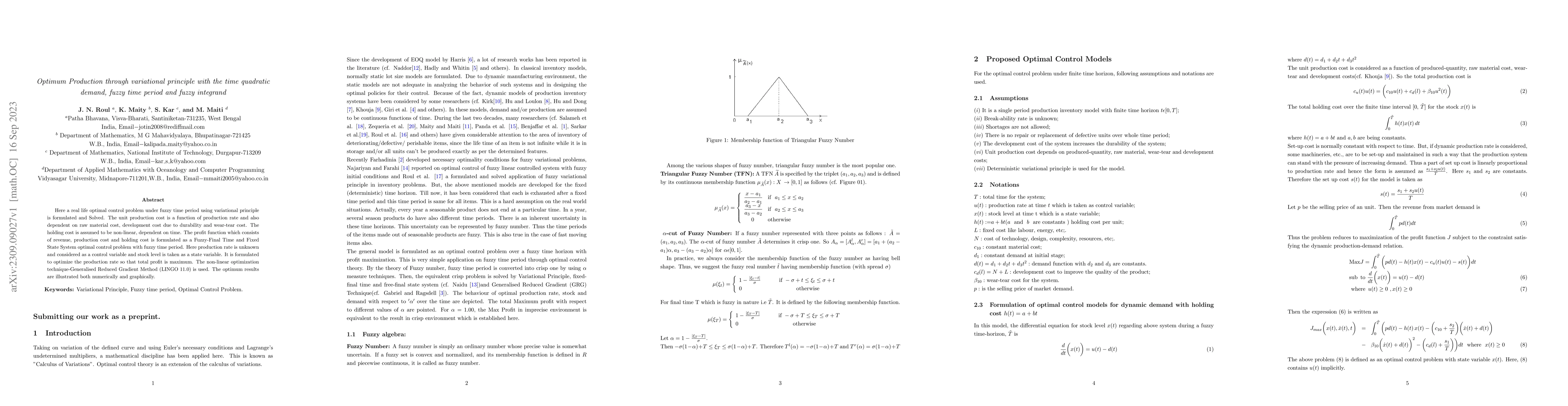 Thumbnail for Optimum Production through variational principle with the time quadratic
  demand, fuzzy time period and fuzzy integrand
