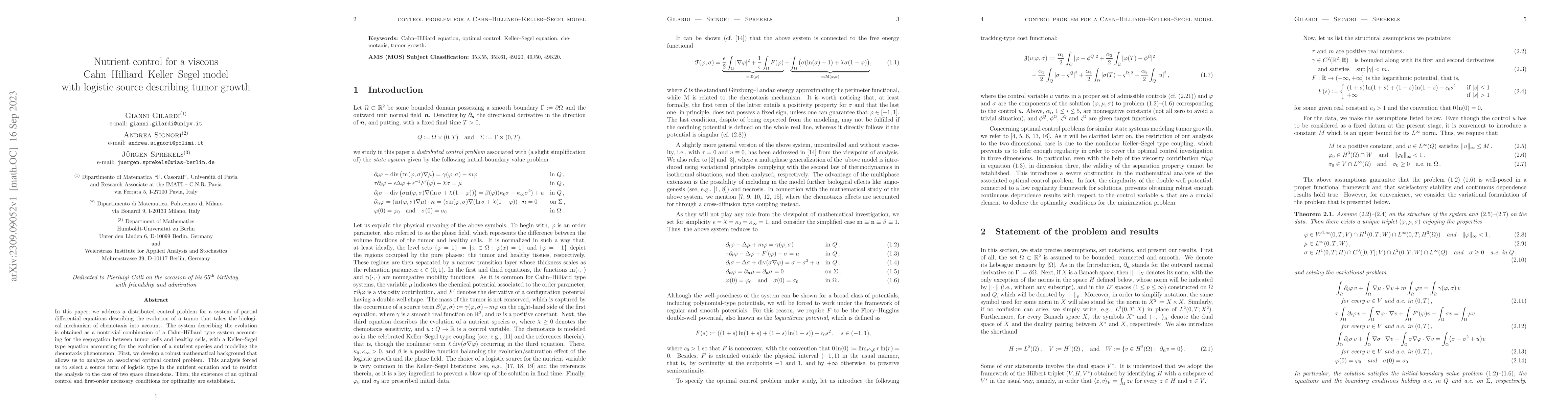 Thumbnail for Nutrient control for a viscous Cahn-Hilliard-Keller-Segel model