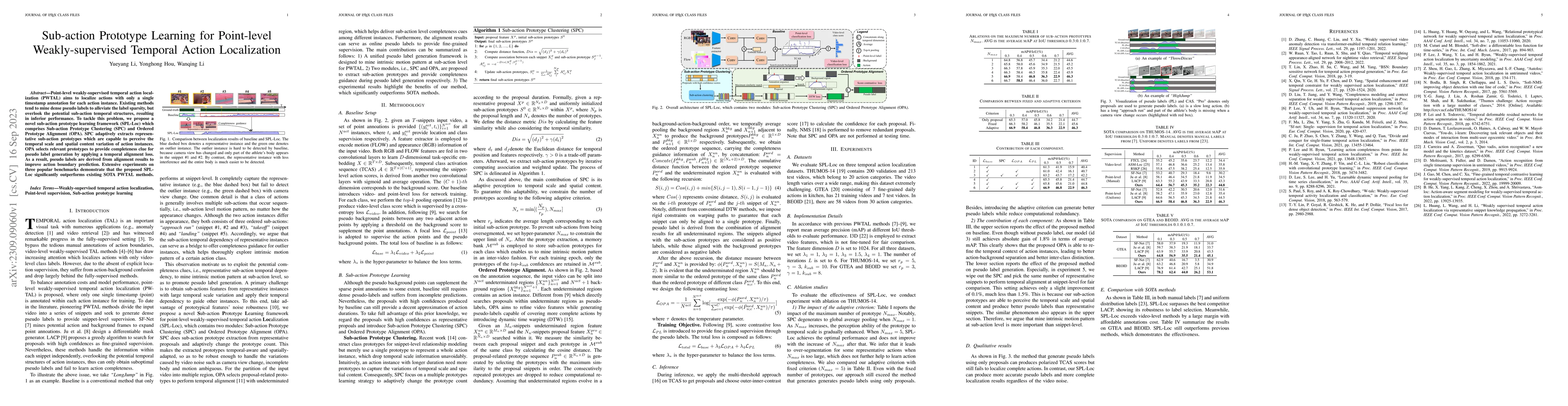 Thumbnail for Sub-action Prototype Learning for Point-level Weakly-supervised Temporal
  Action Localization