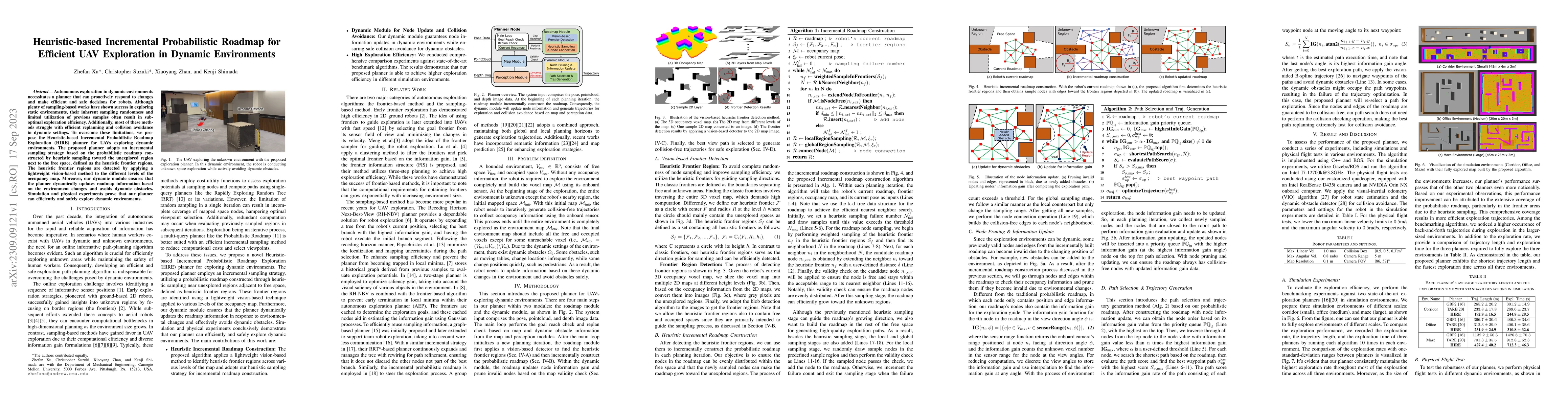 Thumbnail for Heuristic-based Incremental Probabilistic Roadmap for Efficient UAV
  Exploration in Dynamic Environments