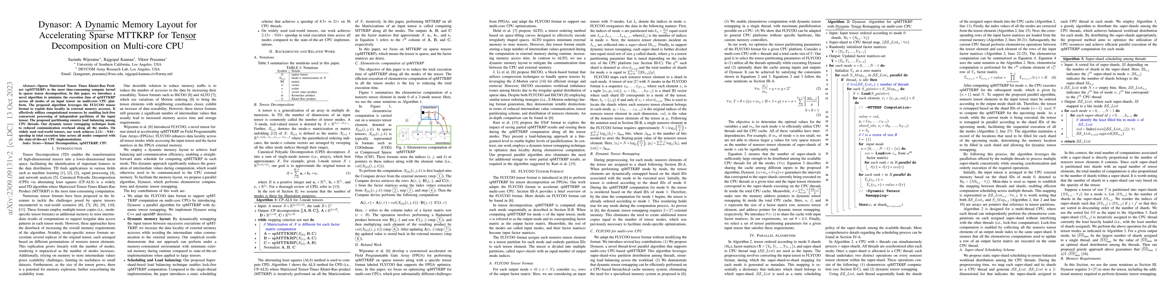 Thumbnail for Dynasor: A Dynamic Memory Layout for Accelerating Sparse MTTKRP for
  Tensor Decomposition on Multi-core CPU
