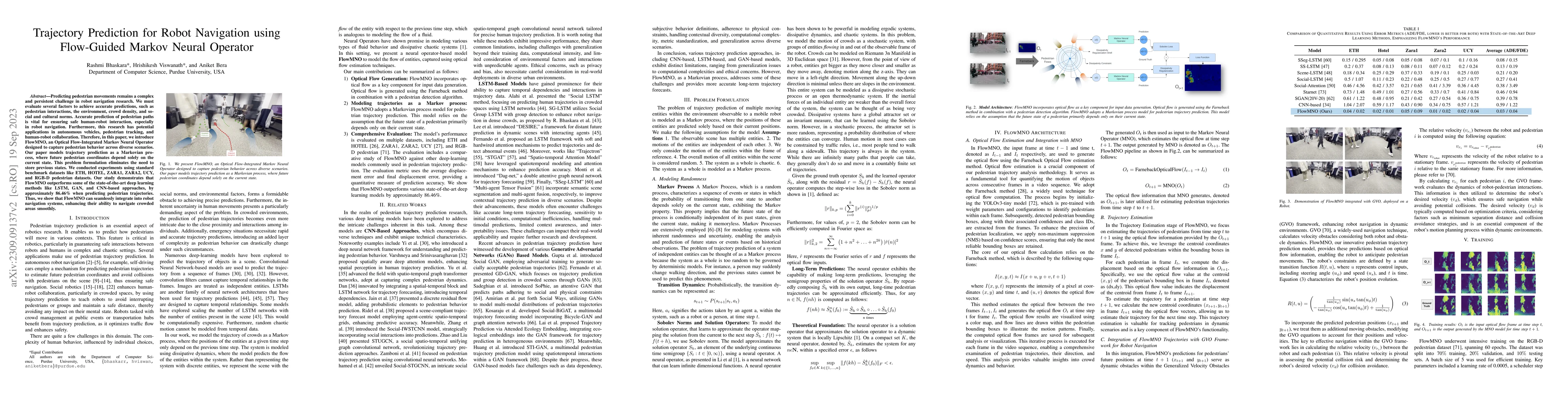 Thumbnail for Trajectory Prediction for Robot Navigation using Flow-Guided Markov
  Neural Operator
