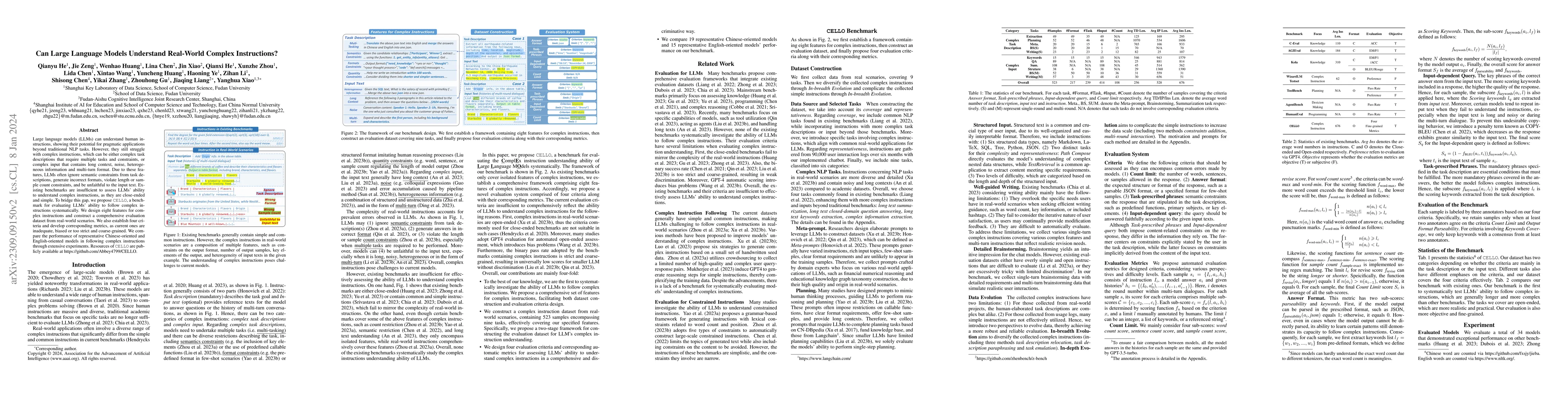 Thumbnail for Can Large Language Models Understand Real-World Complex Instructions?
