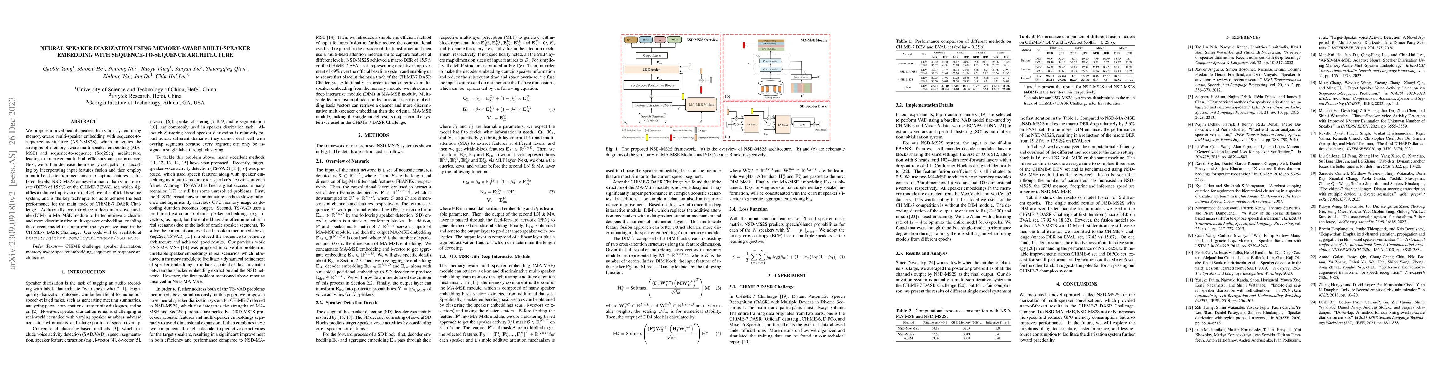 Thumbnail for Neural Speaker Diarization Using Memory-Aware Multi-Speaker Embedding
  with Sequence-to-Sequence Architecture