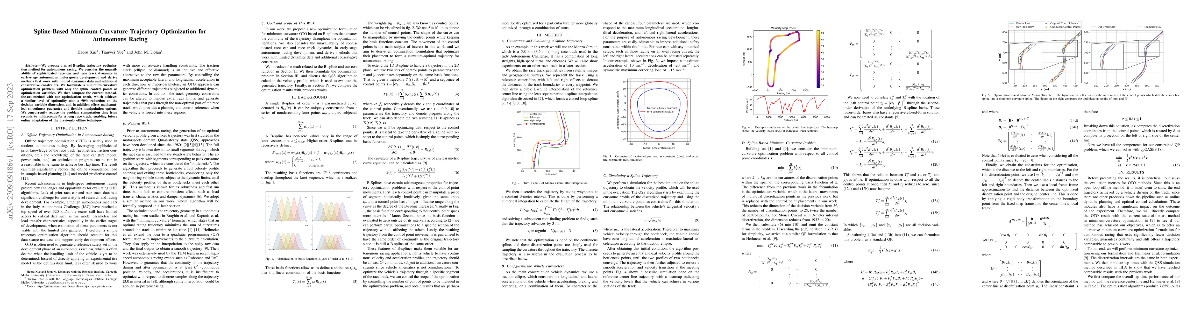 Thumbnail for Spline-Based Minimum-Curvature Trajectory Optimization for Autonomous
  Racing