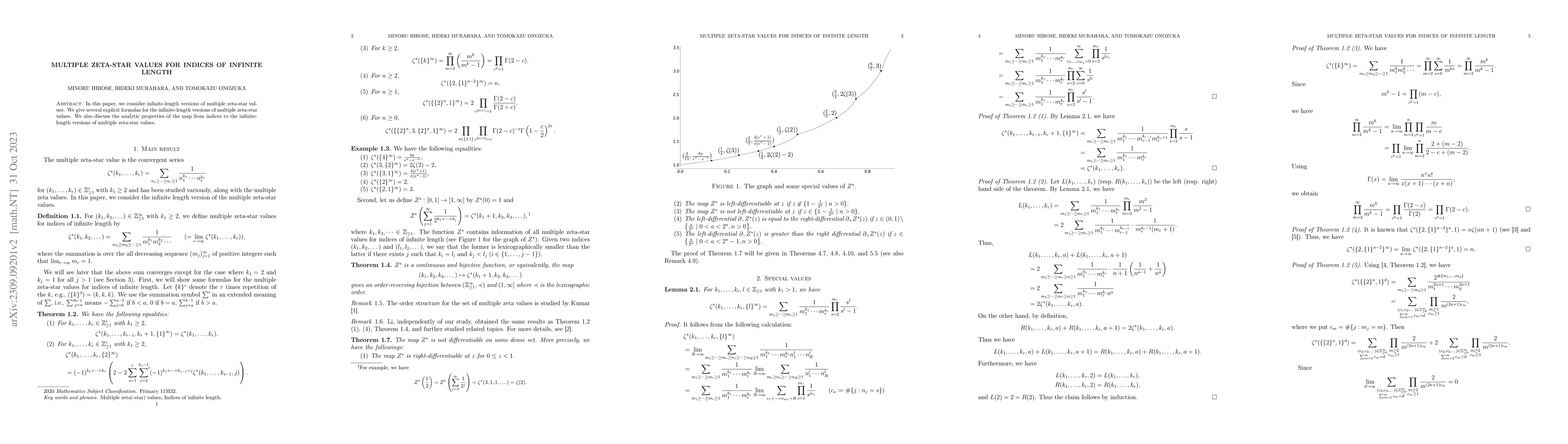 Thumbnail for Multiple zeta-star values for indices of infinite length
