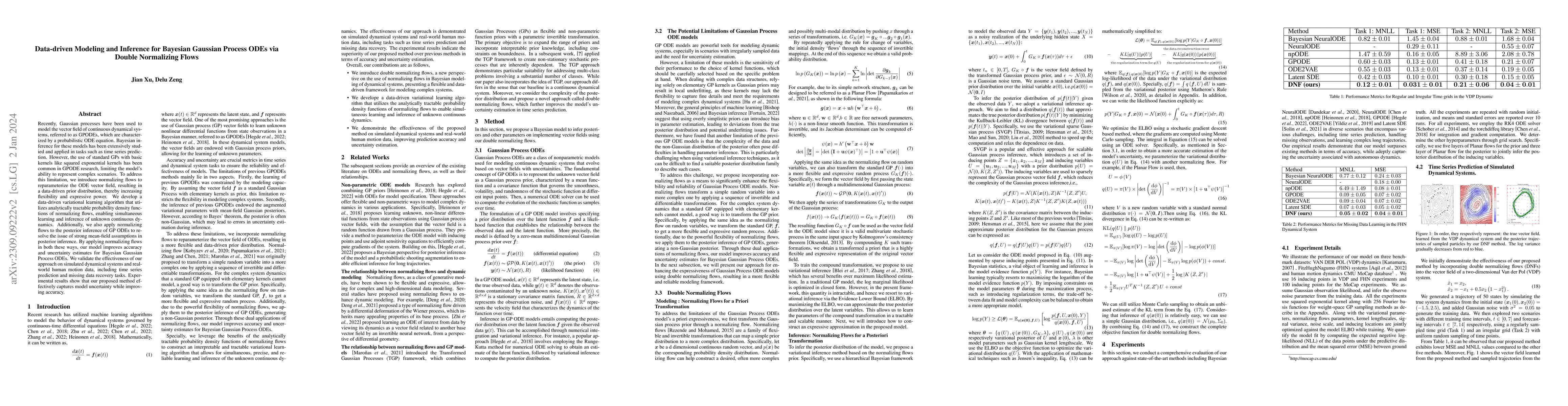 Thumbnail for Data-driven Modeling and Inference for Bayesian Gaussian Process ODEs
  via Double Normalizing Flows