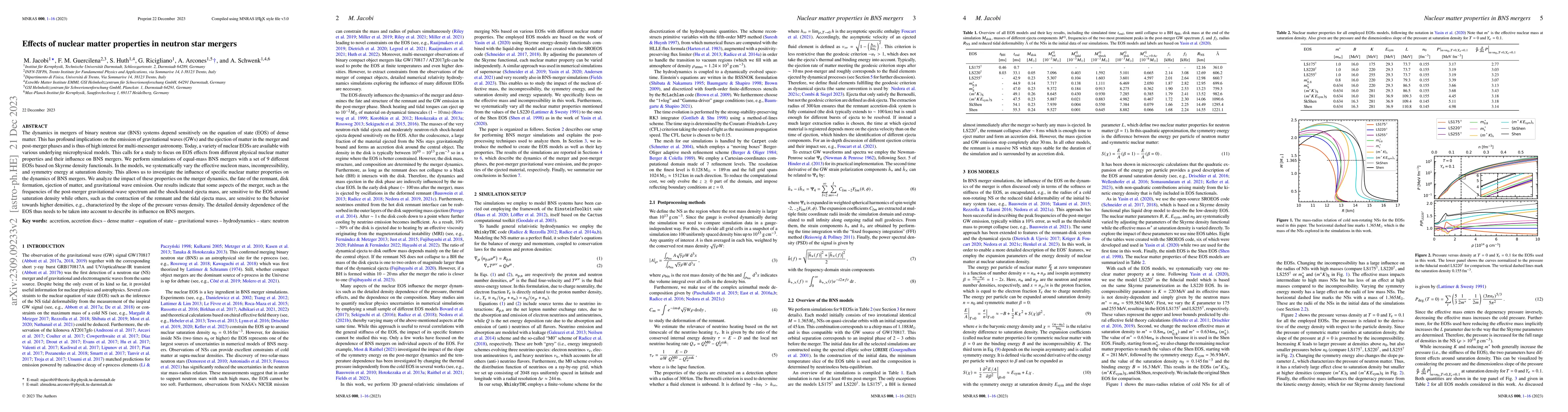 Thumbnail for Effects of nuclear matter properties in neutron star mergers