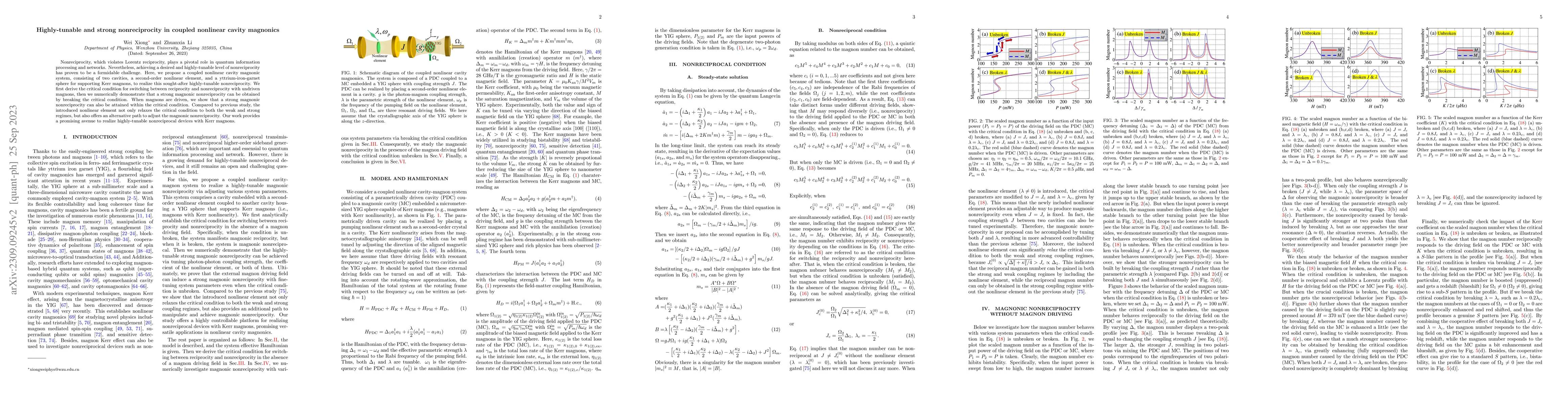 Thumbnail for Highly-tunable and strong nonreciprocity in coupled nonlinear cavity
  magnonics