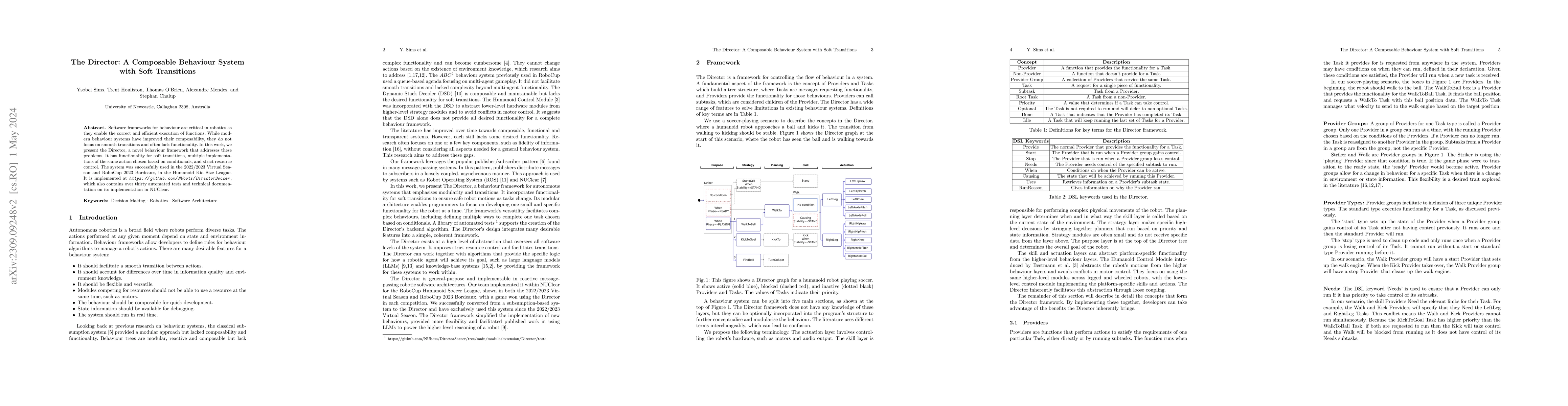 Thumbnail for The Director: A Composable Behaviour System with Soft Transitions