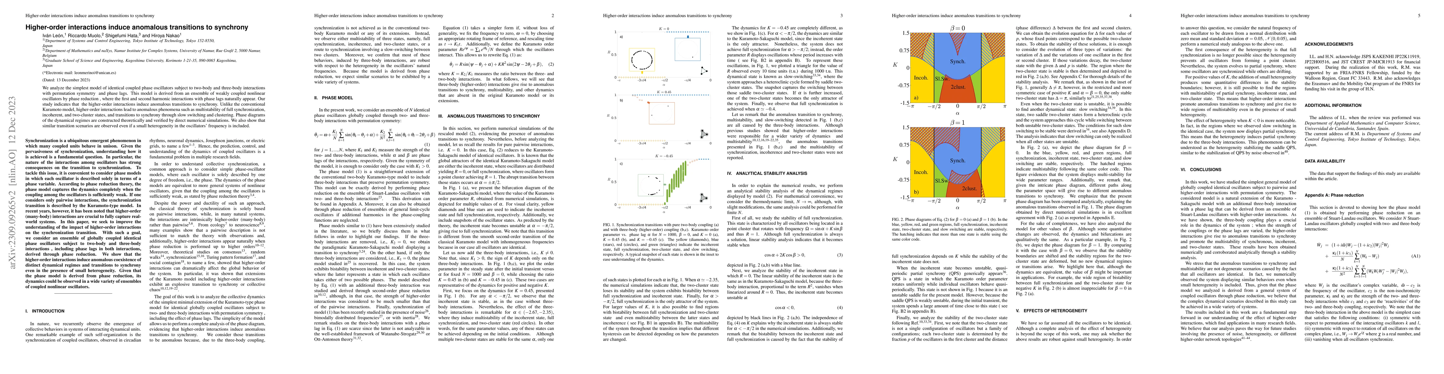 Thumbnail for Higher-order interactions induce anomalous transitions to synchrony