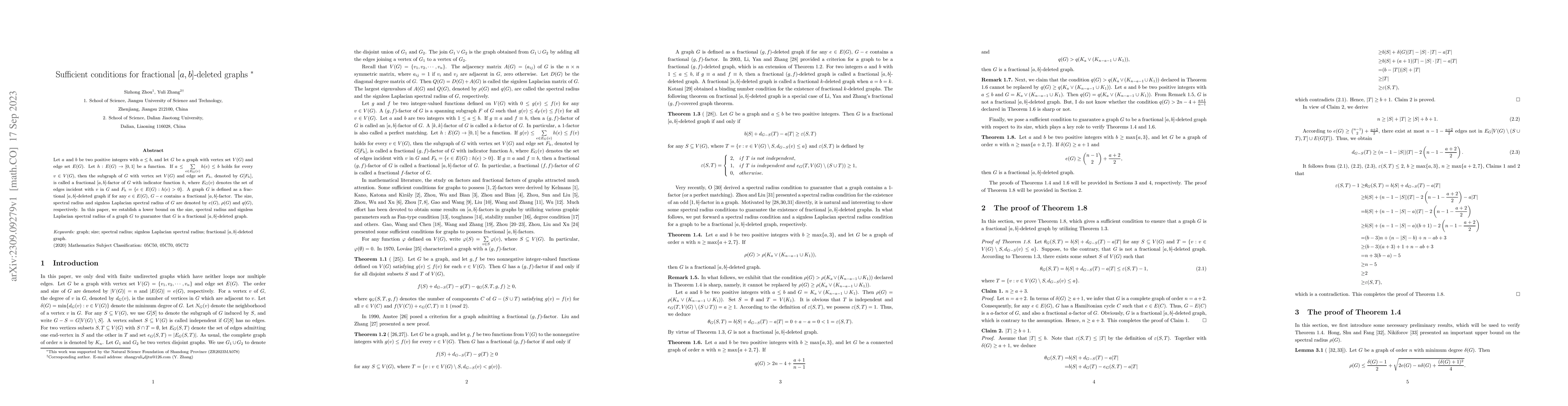 Thumbnail for Sufficient conditions for fractional [a,b]-deleted graphs