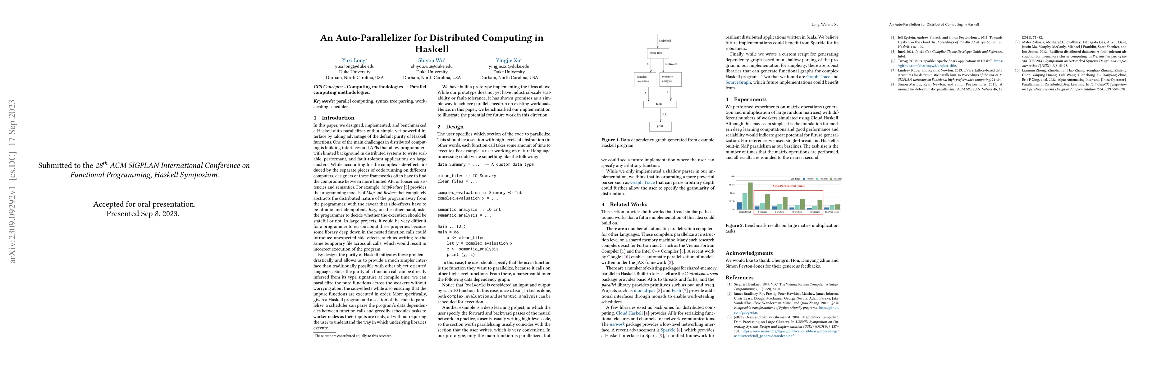 Thumbnail for An Auto-Parallelizer for Distributed Computing in Haskell
