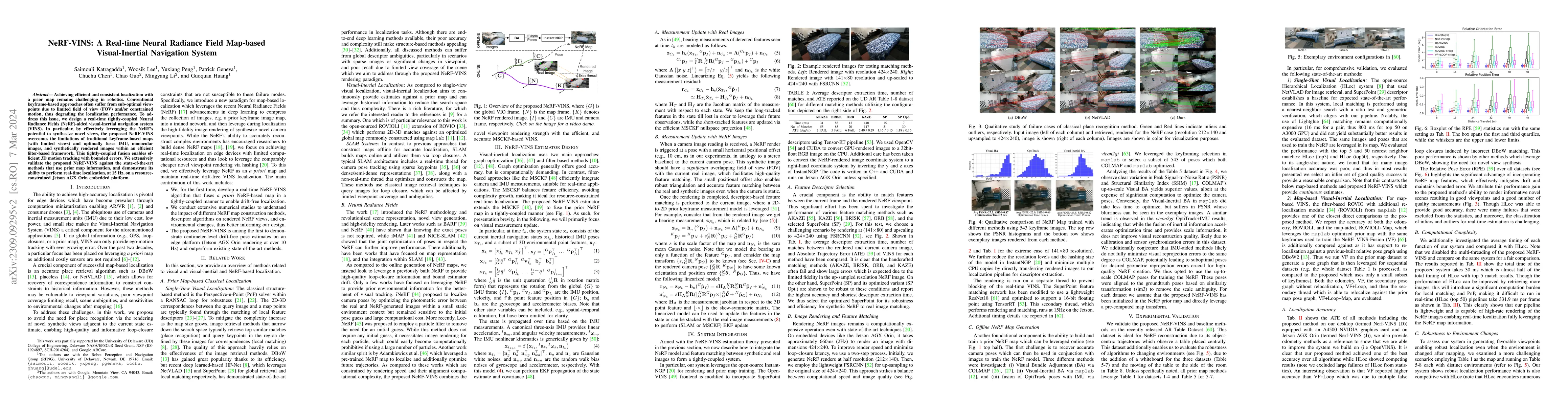 Thumbnail for NeRF-VINS: A Real-time Neural Radiance Field Map-based Visual-Inertial
  Navigation System
