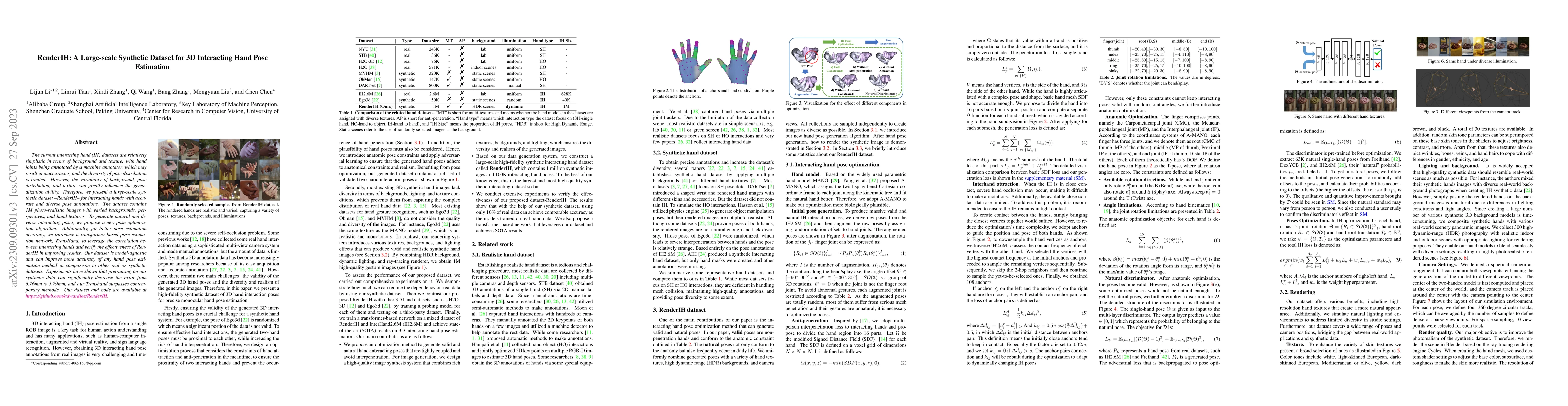 Thumbnail for RenderIH: A Large-scale Synthetic Dataset for 3D Interacting Hand Pose
  Estimation