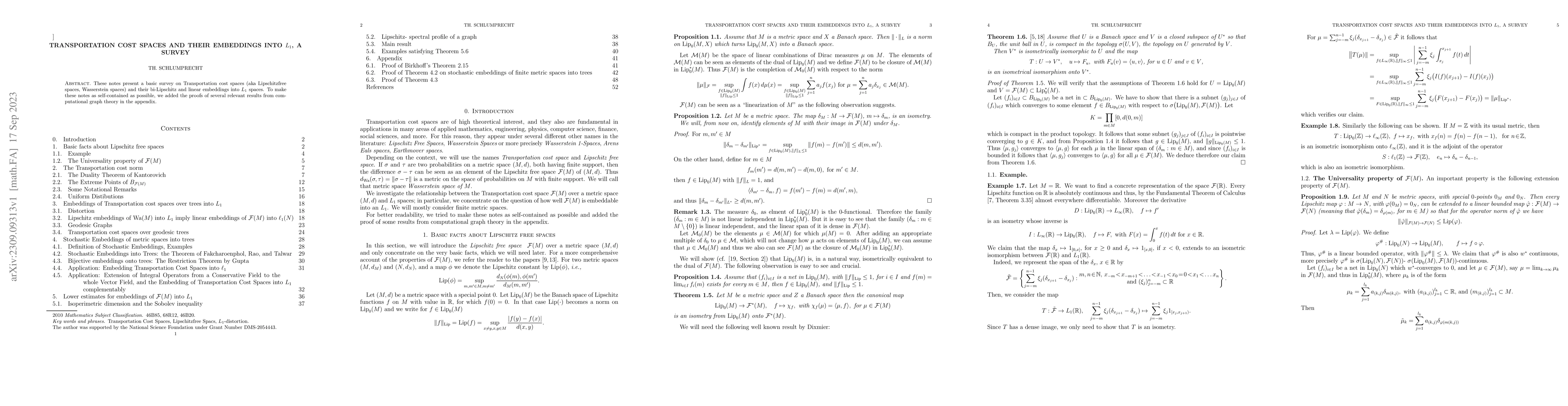 Thumbnail for Transportation cost spaces and their embeddings into $L_1$, a Survey