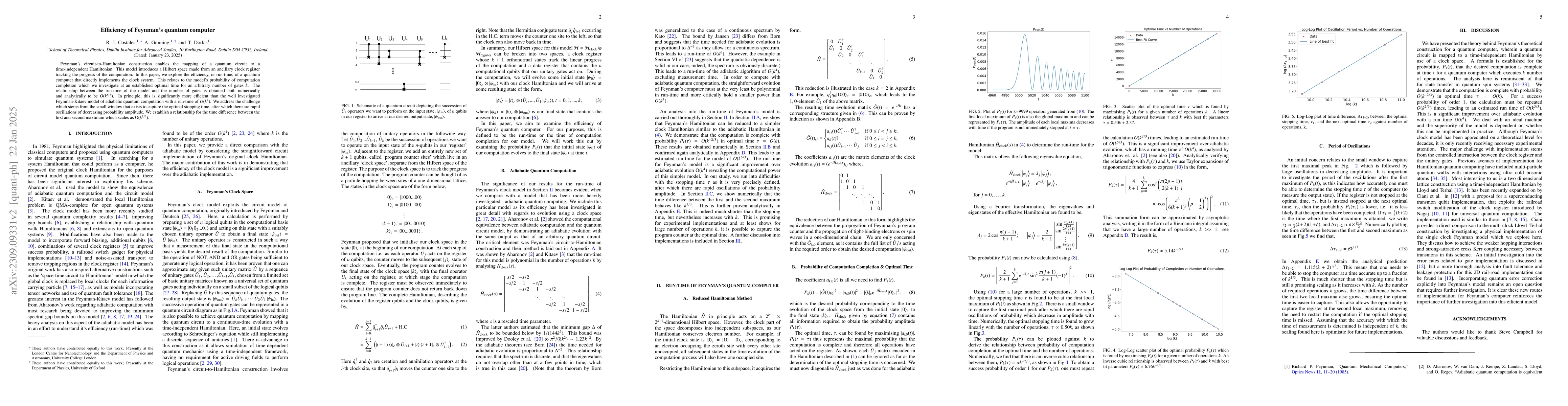 Thumbnail for The Efficiency of Feynman's Quantum Computer
