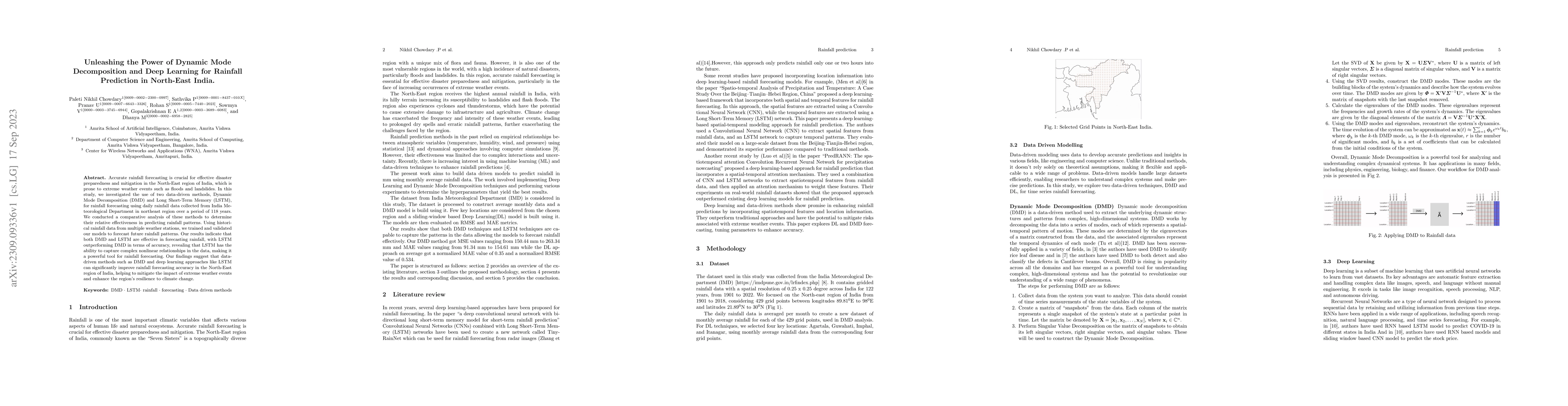 Thumbnail for Unleashing the Power of Dynamic Mode Decomposition and Deep Learning for
  Rainfall Prediction in North-East India