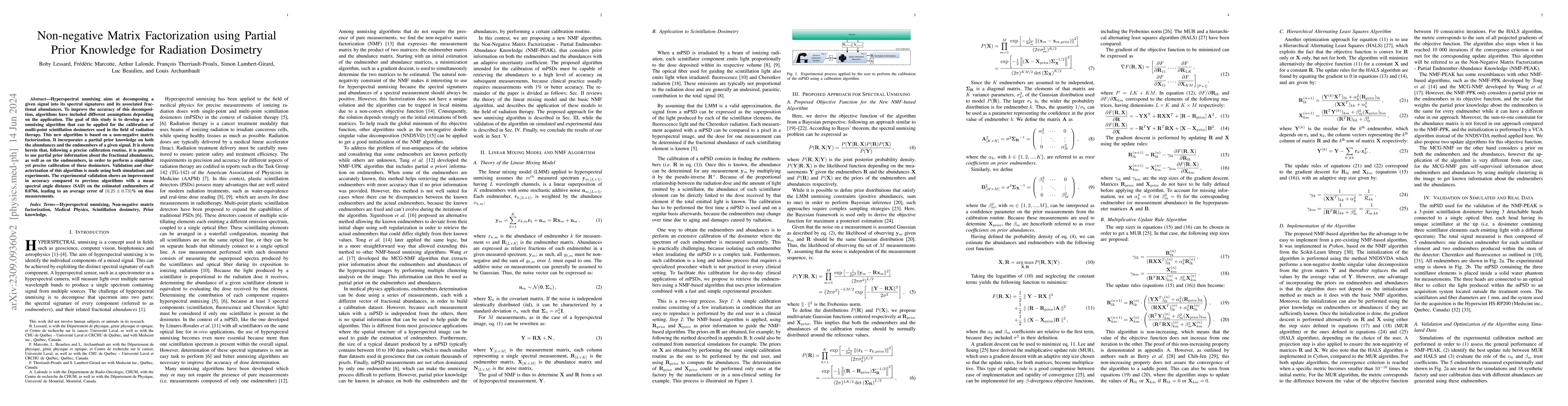 Thumbnail for Non-negative Matrix Factorization using Partial Prior Knowledge for
  Radiation Dosimetry