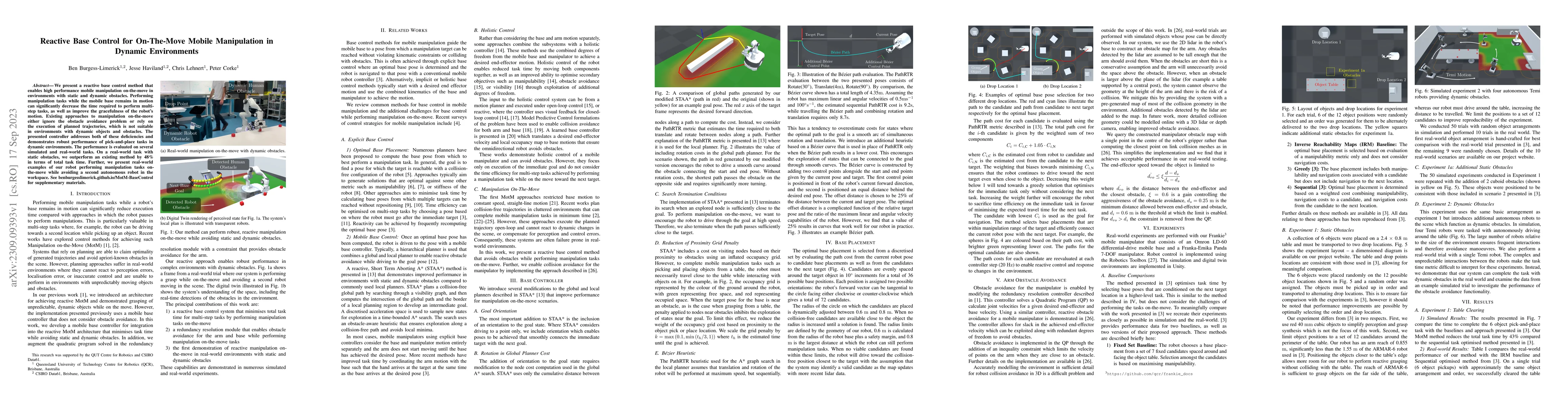 Thumbnail for Reactive Base Control for On-The-Move Mobile Manipulation in Dynamic
  Environments