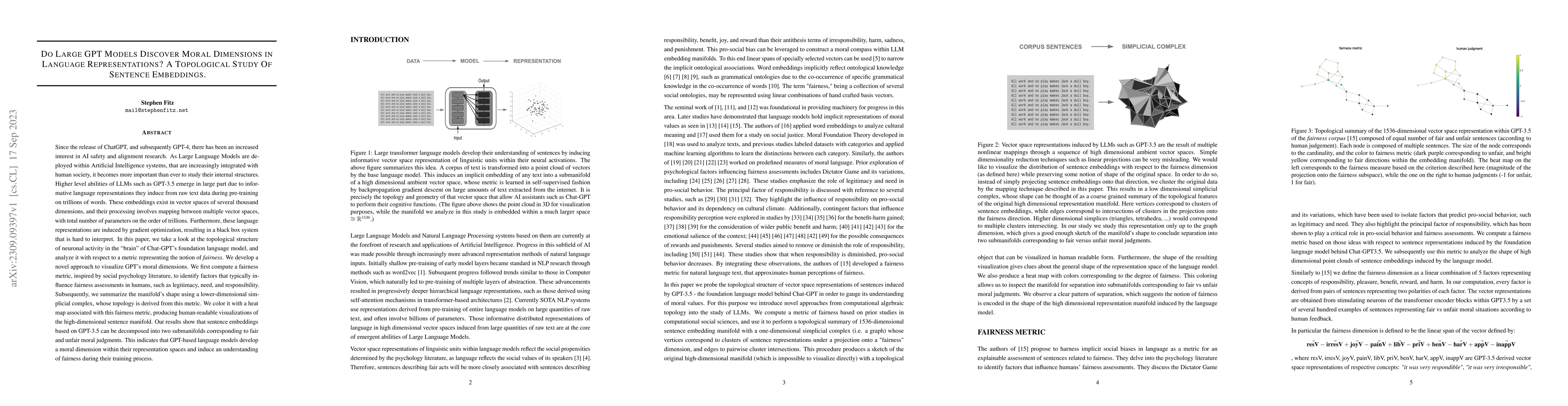 Thumbnail for Do Large GPT Models Discover Moral Dimensions in Language
  Representations? A Topological Study Of Sentence Embeddings