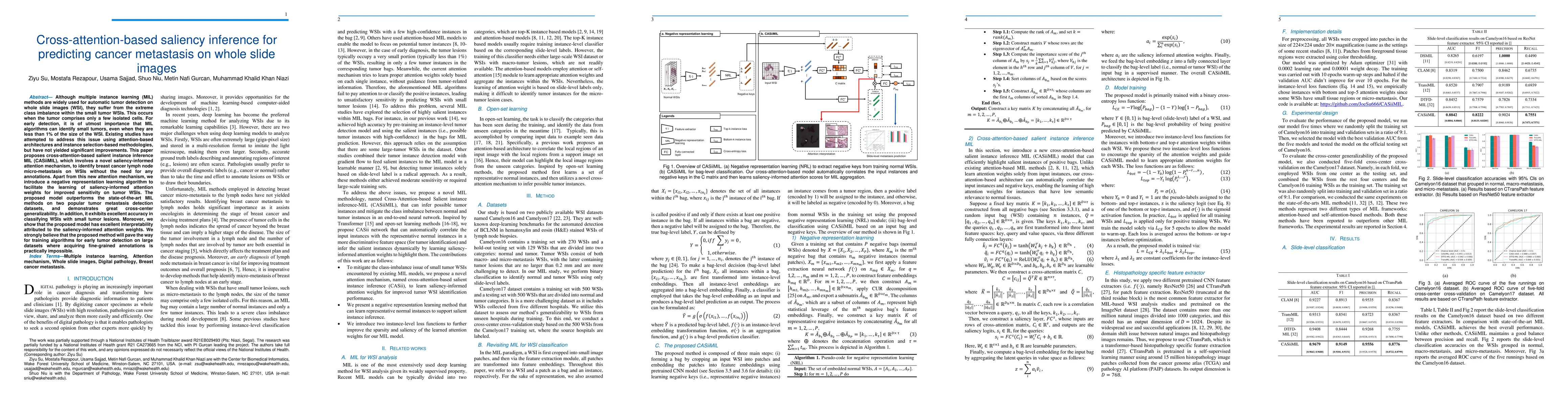 Thumbnail for Cross-attention-based saliency inference for predicting cancer
  metastasis on whole slide images