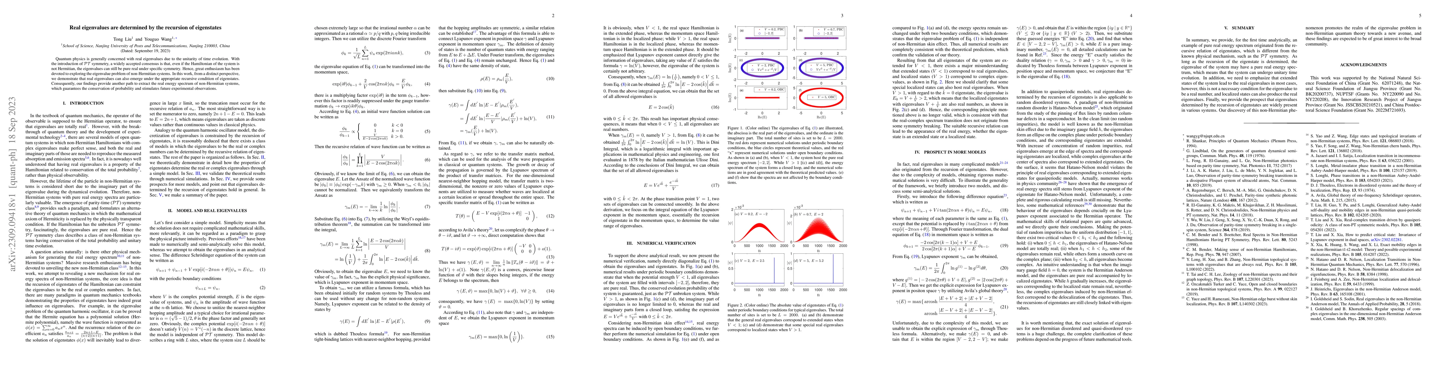 Thumbnail for Real eigenvalues are determined by the recursion of eigenstates