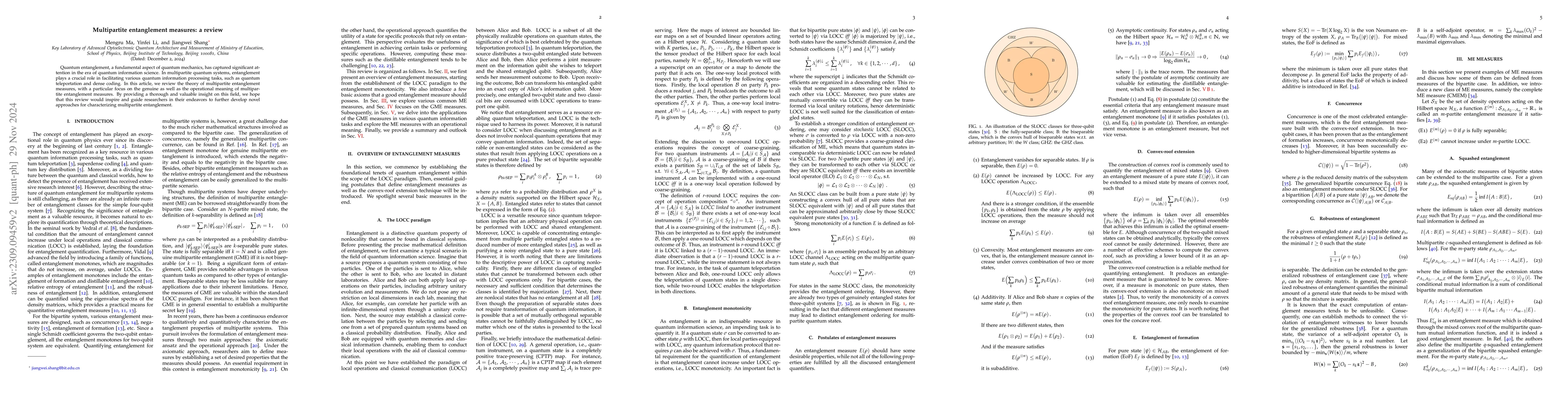 Thumbnail for Multipartite entanglement measures: a review