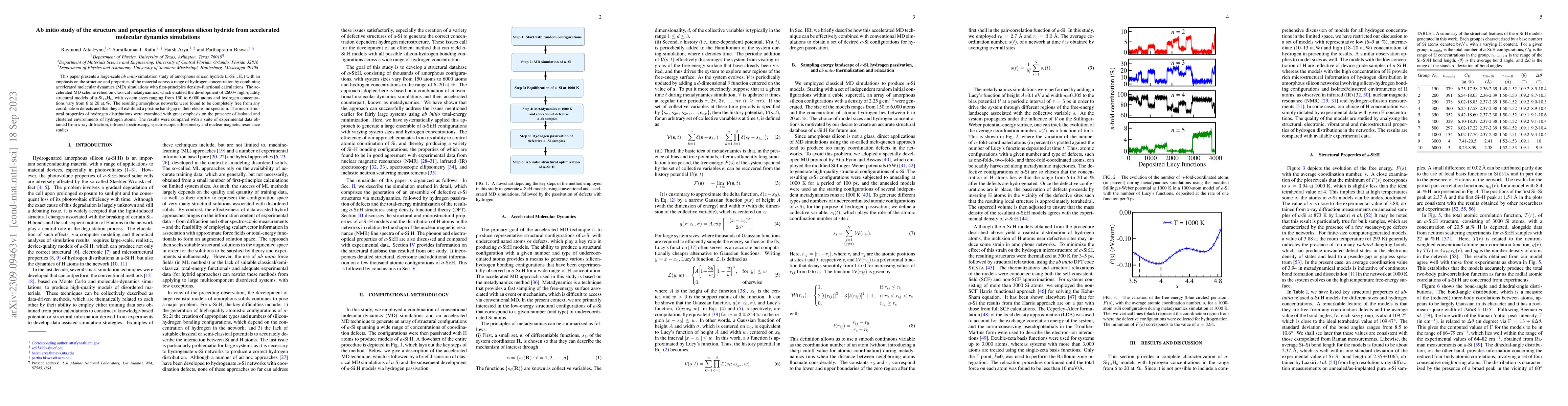 Thumbnail for Ab initio study of the structure and properties of amorphous silicon
  hydride from accelerated molecular dynamics simulations