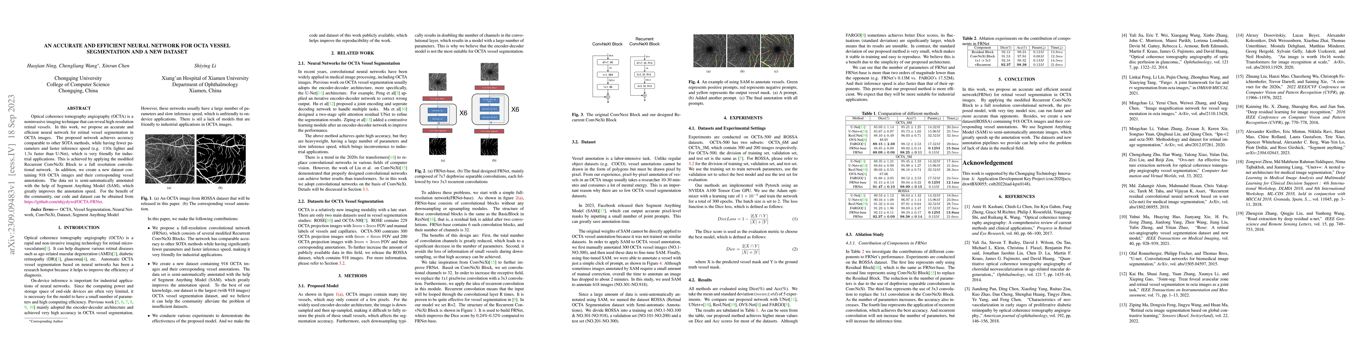 Thumbnail for An Accurate and Efficient Neural Network for OCTA Vessel Segmentation
  and a New Dataset