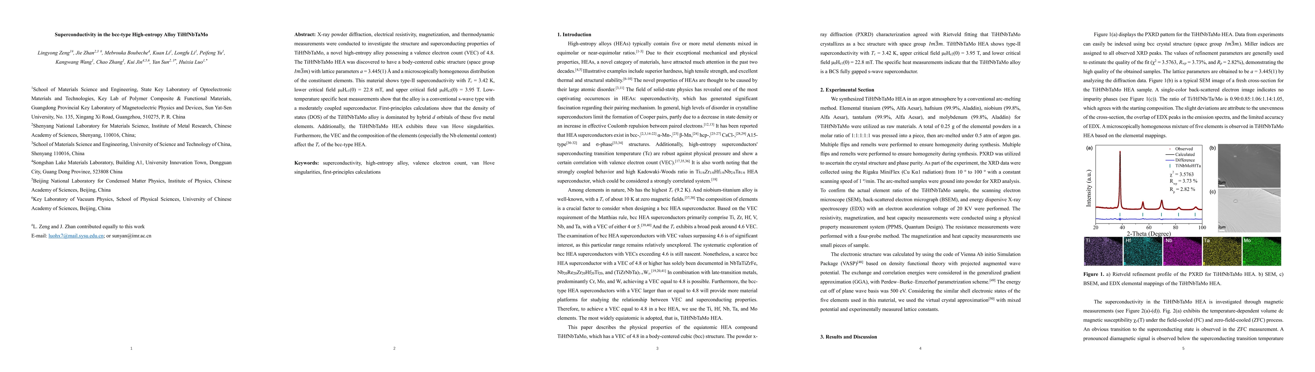 Thumbnail for Superconductivity in the bcc-type High-entropy Alloy TiHfNbTaMo