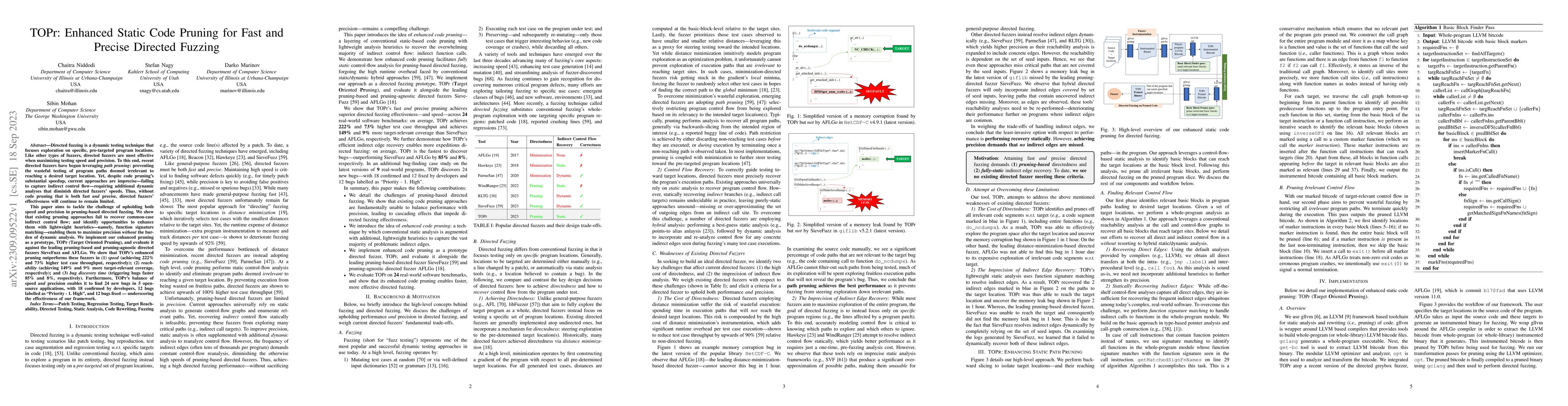 Thumbnail for TOPr: Enhanced Static Code Pruning for Fast and Precise Directed Fuzzing