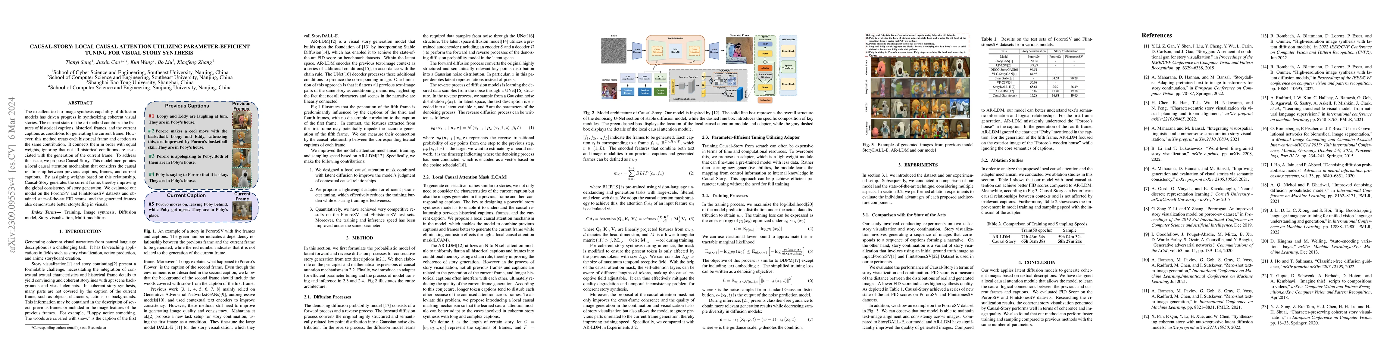 Thumbnail for Causal-Story: Local Causal Attention Utilizing Parameter-Efficient
  Tuning For Visual Story Synthesis