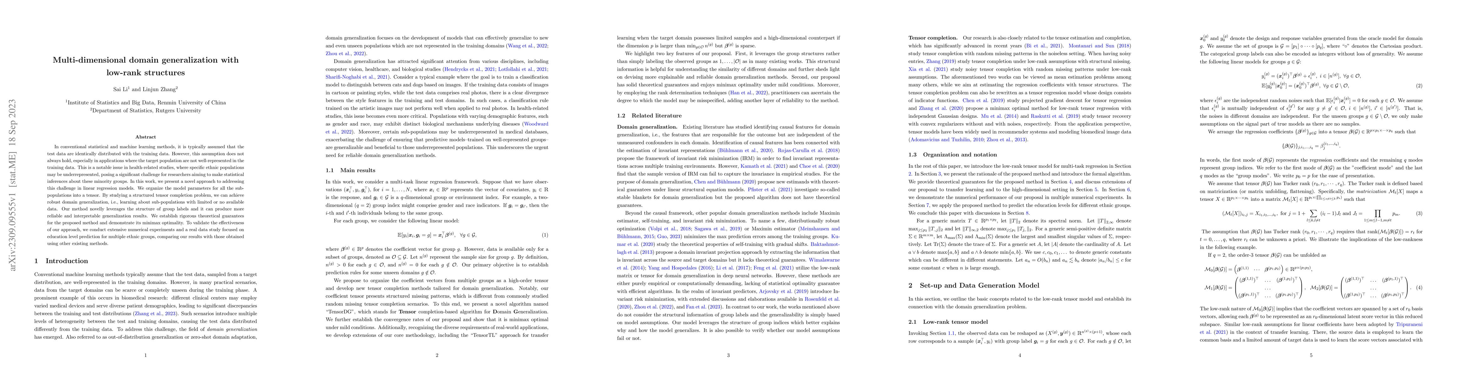 Thumbnail for Multi-dimensional domain generalization with low-rank structures