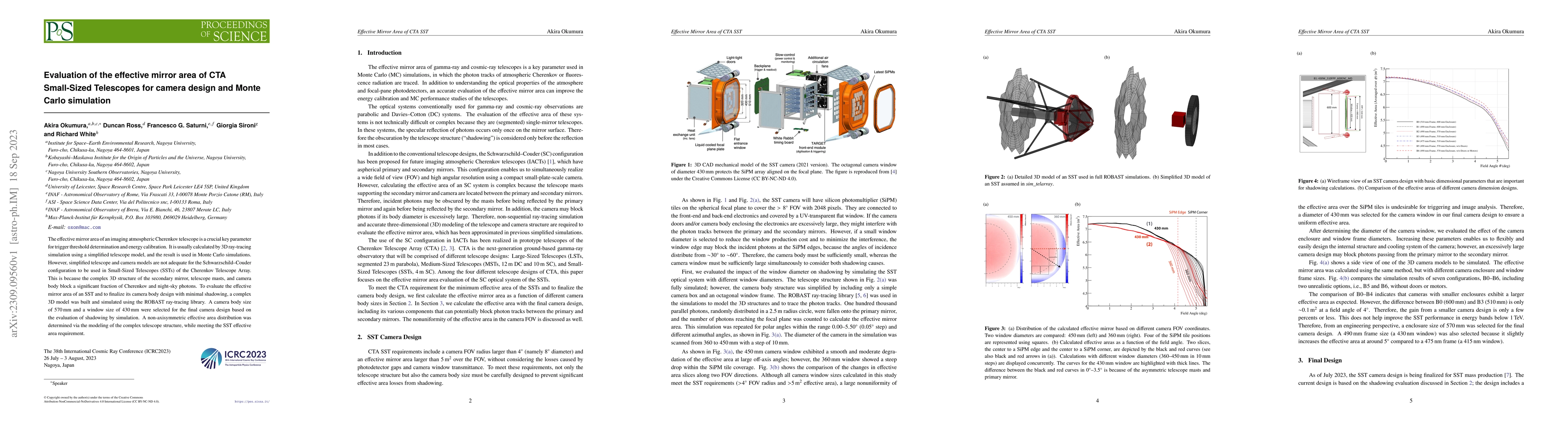 Thumbnail for Evaluation of the effective mirror area of CTA Small-Sized Telescopes
  for camera design and Monte Carlo simulation