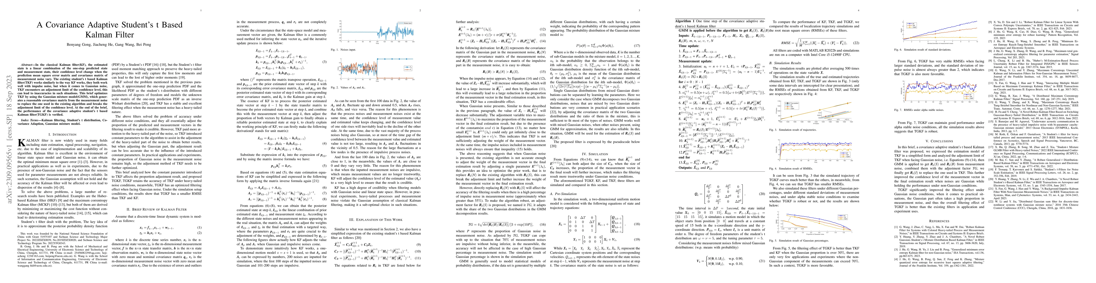 Thumbnail for A Covariance Adaptive Student's t Based Kalman Filter