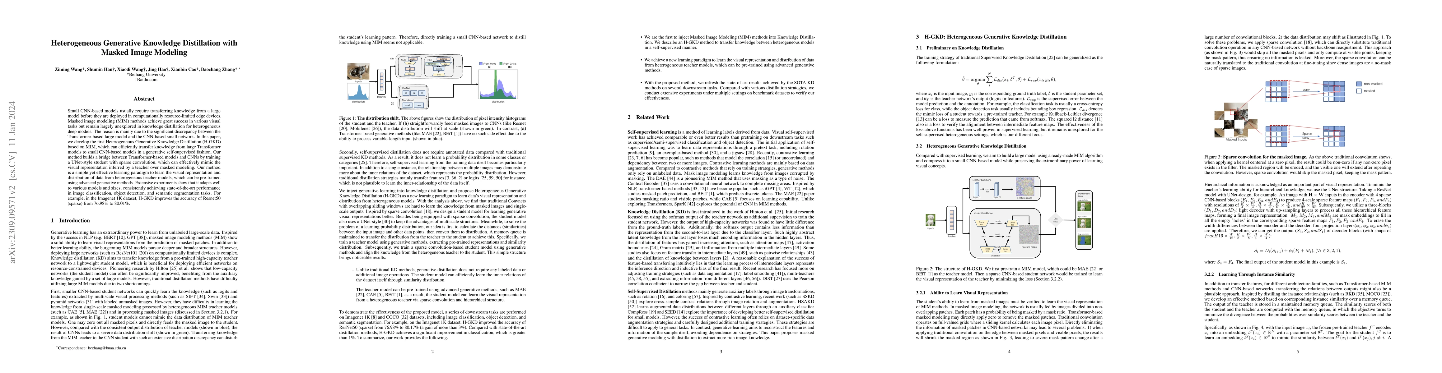 Thumbnail for Heterogeneous Generative Knowledge Distillation with Masked Image
  Modeling