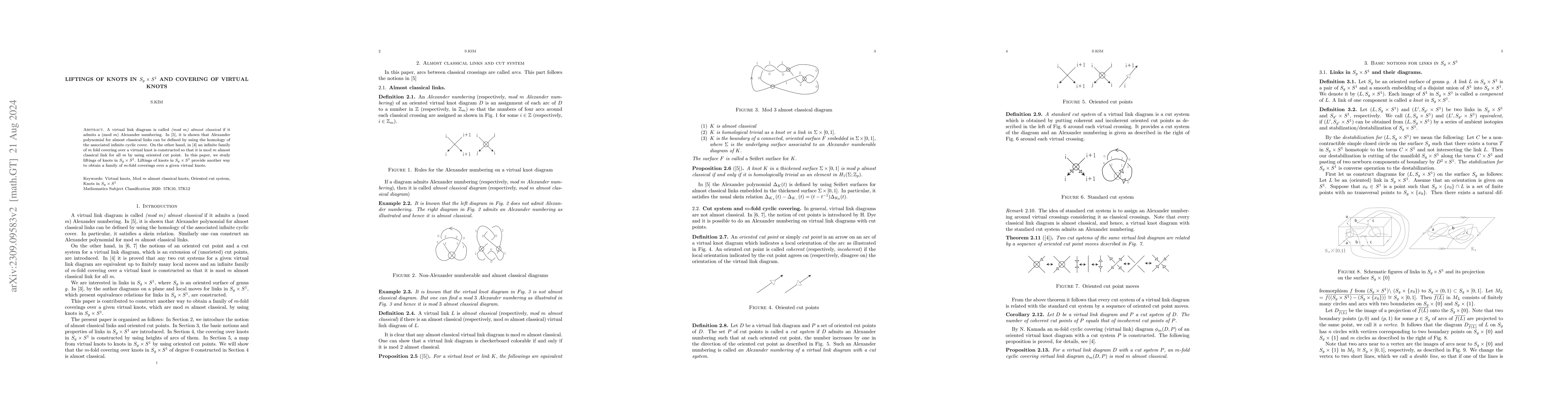 Thumbnail for Liftings of knots in $S_{g} \times S^{1}$ and covering of virtual knots