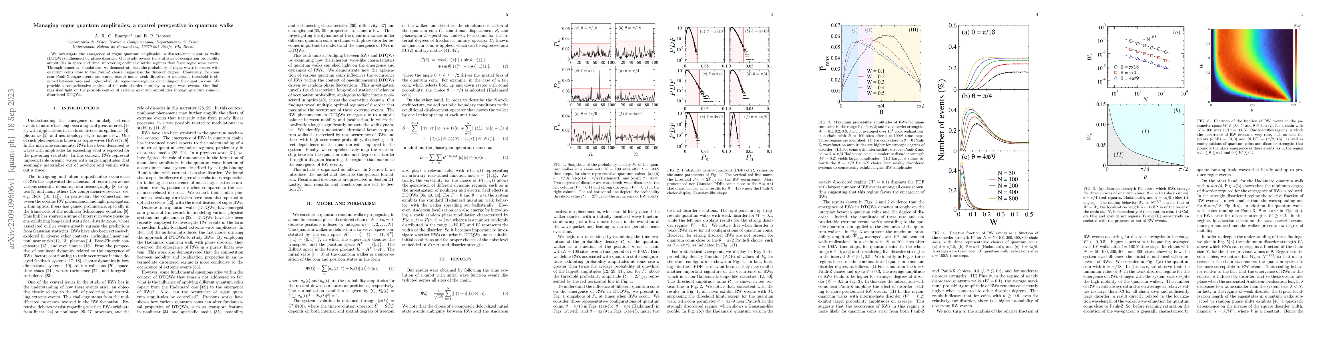 Thumbnail for Managing rogue quantum amplitudes: a control perspective in quantum
  walks