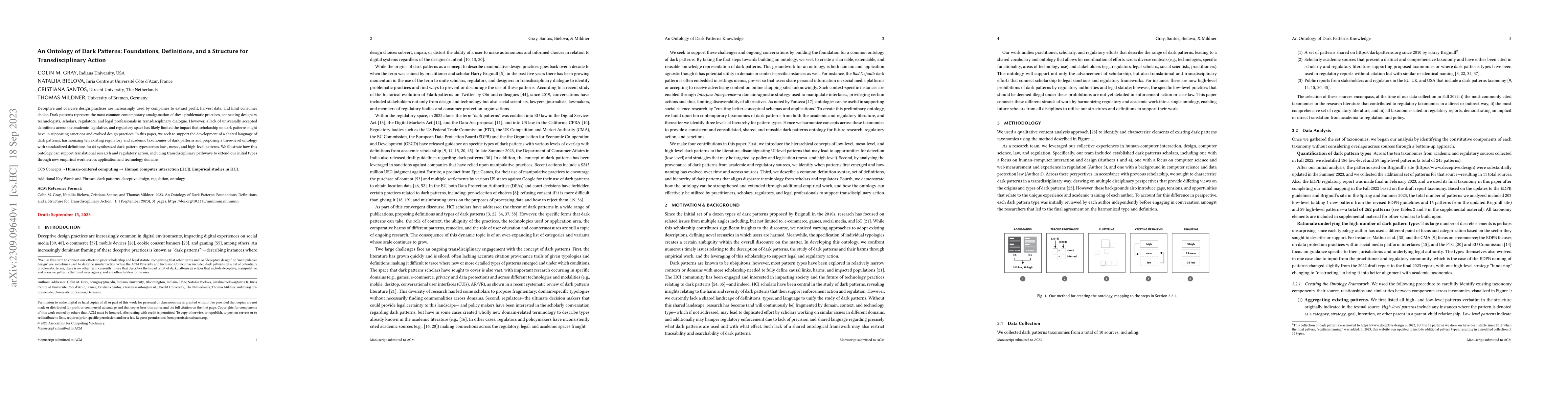 Thumbnail for An Ontology of Dark Patterns Knowledge: Foundations, Definitions, and a
  Pathway for Shared Knowledge-Building