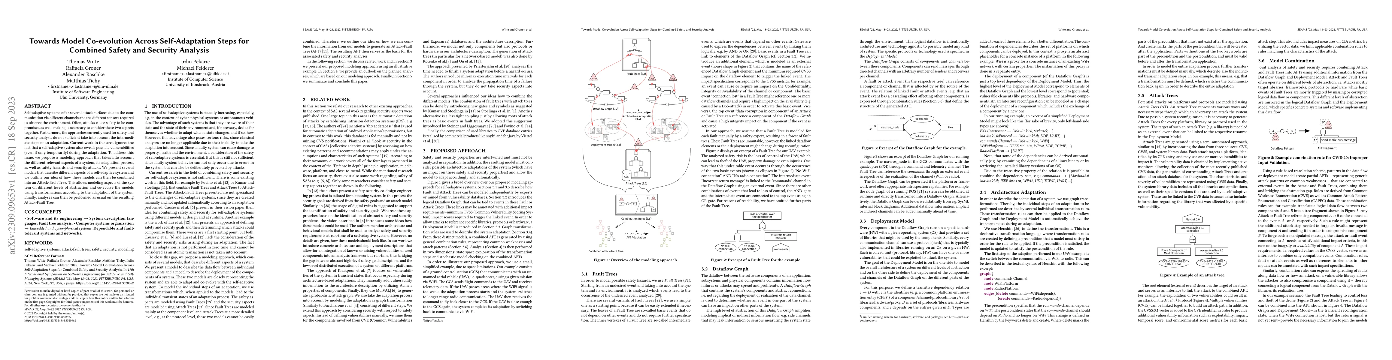 Thumbnail for Towards Model Co-evolution Across Self-Adaptation Steps for Combined
  Safety and Security Analysis