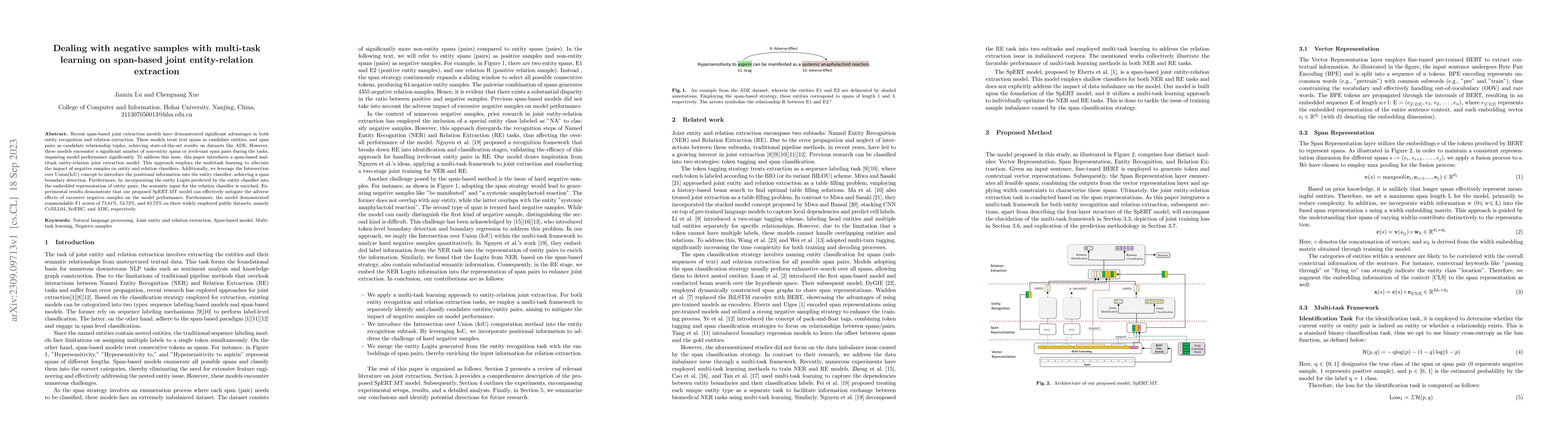 Thumbnail for Dealing with negative samples with multi-task learning on span-based
  joint entity-relation extraction
