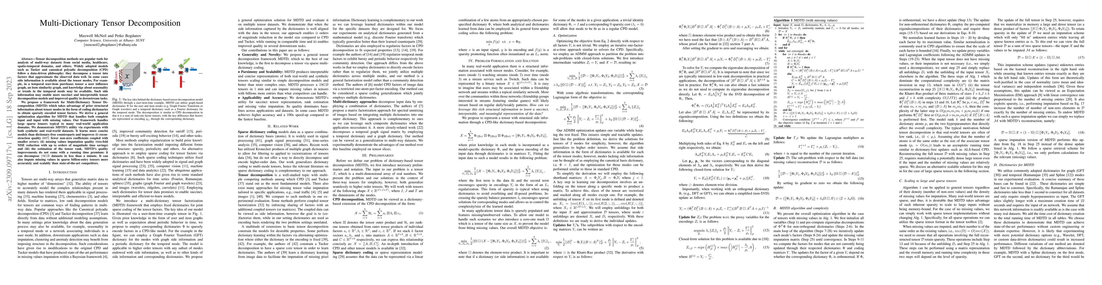 Thumbnail for Multi-Dictionary Tensor Decomposition