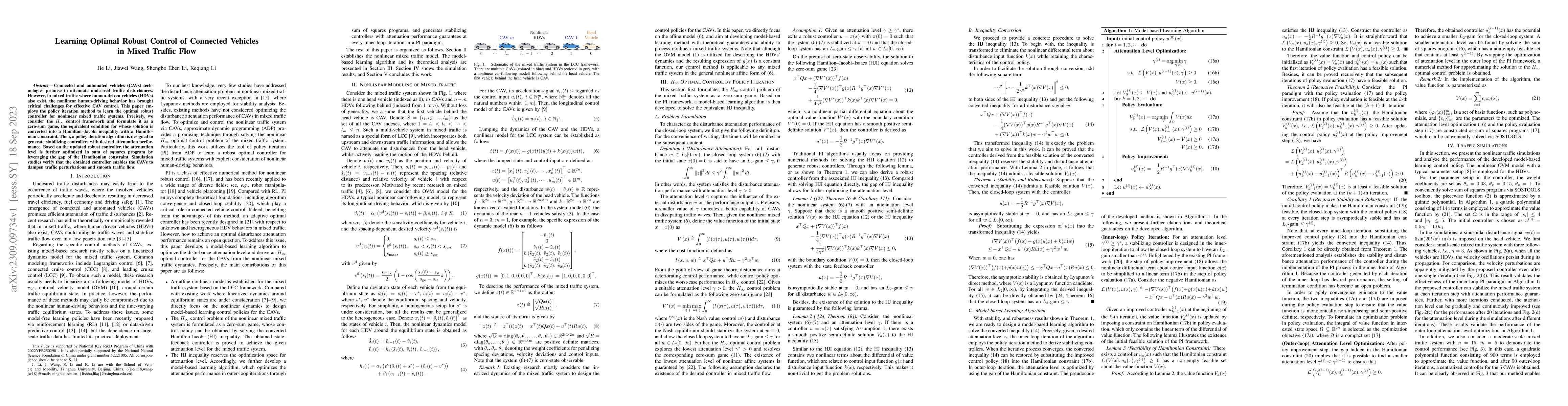 Thumbnail for Learning Optimal Robust Control of Connected Vehicles in Mixed Traffic
  Flow